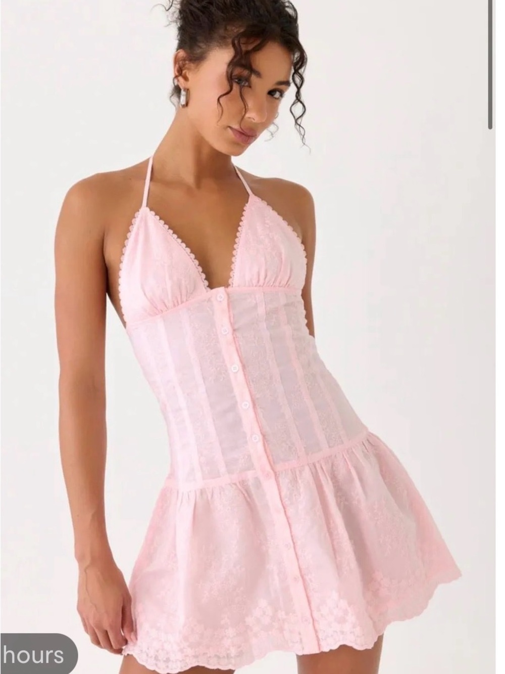 Peppermayo Pink Halter Mini Dress